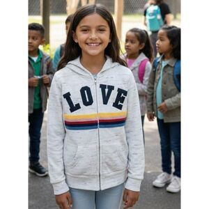 reflex Kids Girls 7/8 L O V E Appliquéd Hoodie Jacket